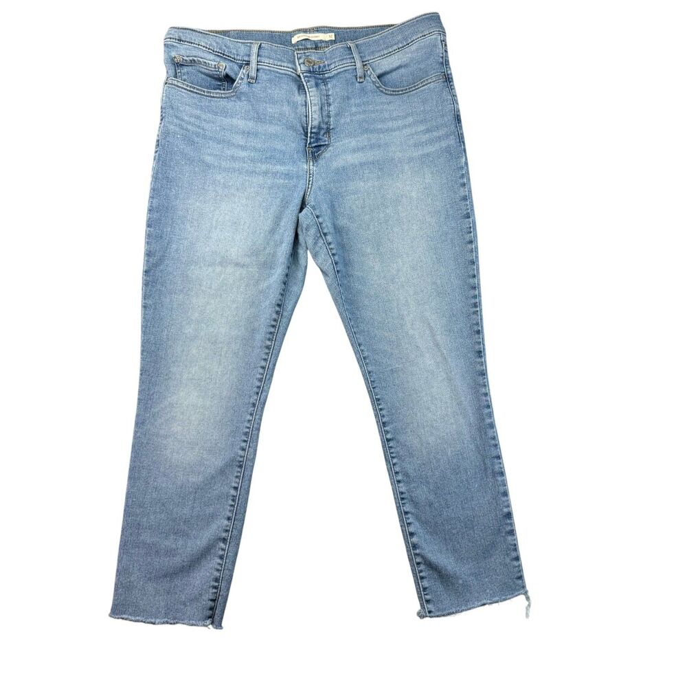 Levis Jeans Women's 32 Blue 311 Shaping Skinny Whiskered Medium Wash Pockets
